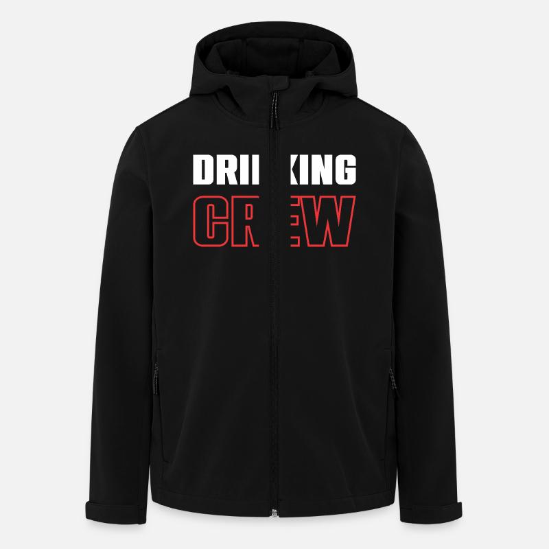 Drinking Crew - Recycelte Männer Softshell-Jacke von Stanley/Stella - Schwarz