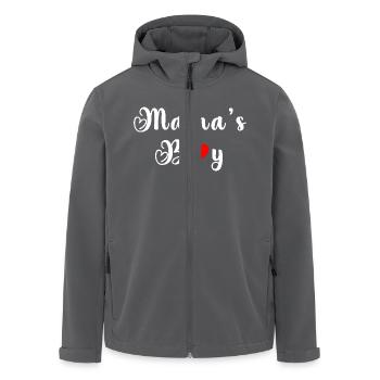 Mama's boy - Men’s Recycled Softshell Jacket by Stanley/Stella - black - Front - AI Model Male 185 light (185cm)