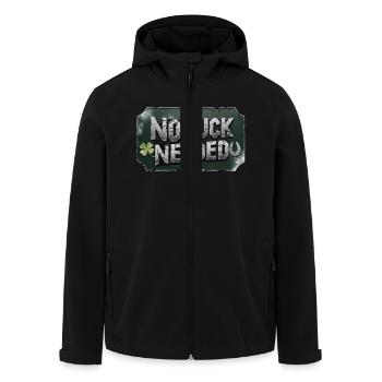 no luck needed - St.Patrick ́s Day - Men’s Recycled Softshell Jacket by Stanley/Stella - black - Front - AI Model Male 185 light (185cm)
