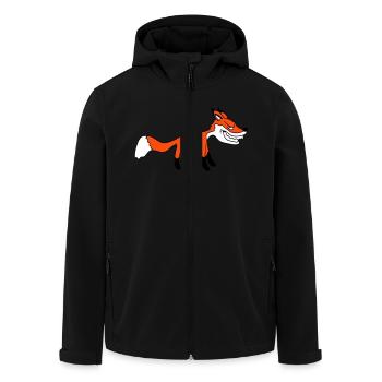 Fuchs Böser Blick Gefährlich Rotfuchs Wildes Tier - Recycelte Männer Softshell-Jacke von Stanley/Stella - Schwarz - Vorne - AI Model Male 185 light (185cm)