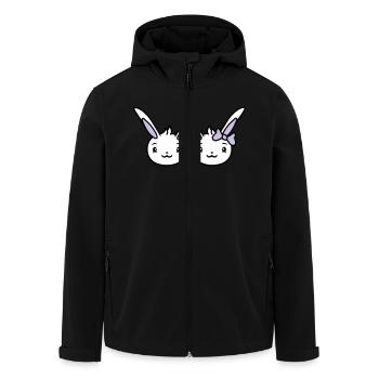 2 Bunnies Two Girlfriend Love Couple In Love Cute - Men’s Recycled Softshell Jacket by Stanley/Stella - black - Front - AI Model Male 185 light (185cm)