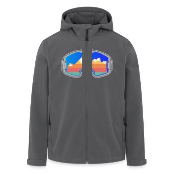 Ski Goggles Skier Vintage Design Bright - Men’s Recycled Softshell Jacket by Stanley/Stella - anthracite - Front - AI Model Male 185 light (185cm)