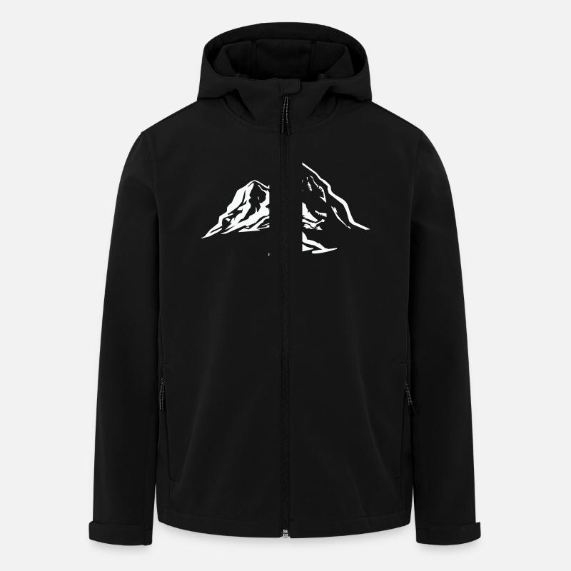 ski berge 1 - Recycelte Männer Softshell-Jacke von Stanley/Stella - Schwarz