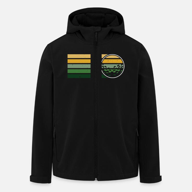 Golfspieler Golf Geschenk Golfschläger Retro - Recycelte Männer Softshell-Jacke von Stanley/Stella - Schwarz