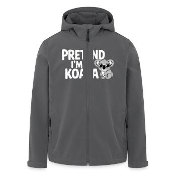 Pretend I’m a Koala - Recycelte Männer Softshell-Jacke von Stanley/Stella - Anthrazit - Vorne - AI Model Male 185 light (185cm)