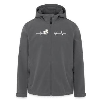 Heartbeat of the Cards - Recycelte Männer Softshell-Jacke von Stanley/Stella - Schwarz - Vorne - AI Model Male 185 light (185cm)
