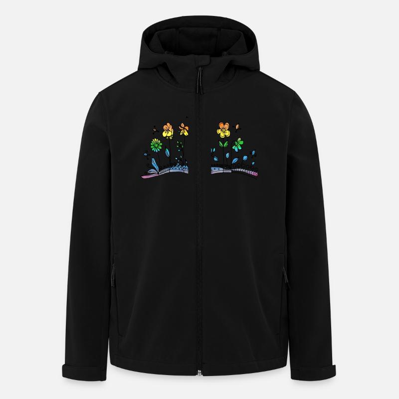 Flowers - Men’s Recycled Softshell Jacket by Stanley/Stella - black