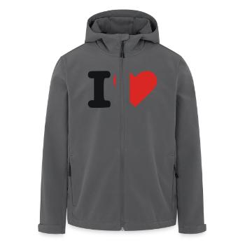 i-heart - Recycelte Männer Softshell-Jacke von Stanley/Stella - Schwarz - Vorne - AI Model Male 185 light (185cm)
