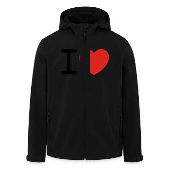 I heart ... - Recycelte Männer Softshell-Jacke von Stanley/Stella - Schwarz - Vorne - AI Model Male 185 light (185cm)