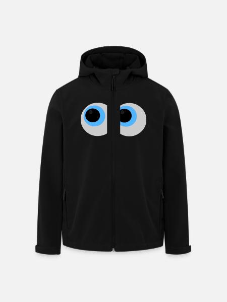 Yeux - Veste softshell homme en polyester recyclé Stanley/Stella - noir