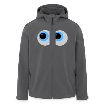 Eyes - Men’s Recycled Softshell Jacket by Stanley/Stella - anthracite - Front - AI Model Male 185 light (185cm)