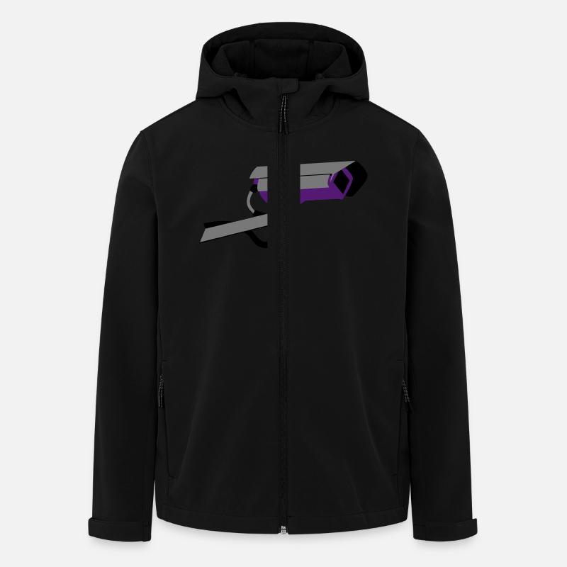 Caméra de sécurité - Veste softshell homme en polyester recyclé Stanley/Stella - noir