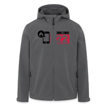 Feuerwehr 122 - Österreich - Recycelte Männer Softshell-Jacke von Stanley/Stella - Schwarz - Vorne - AI Model Male 185 light (185cm)