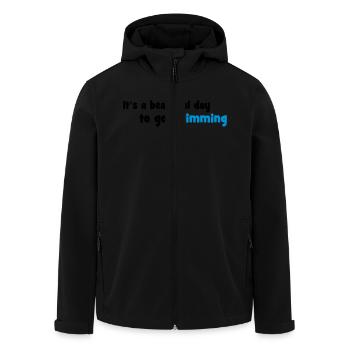 schwimmen - Recycelte Männer Softshell-Jacke von Stanley/Stella - Schwarz - Vorne - AI Model Male 185 light (185cm)