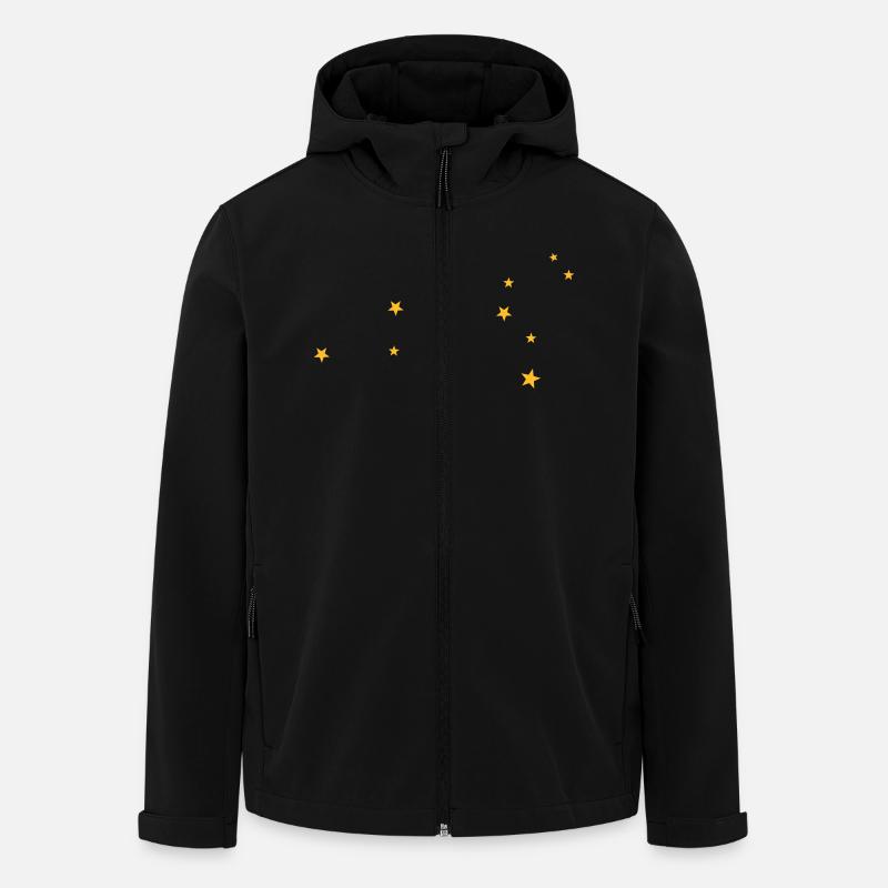 Signe astrologique Lion - Veste softshell homme en polyester recyclé Stanley/Stella - noir