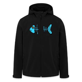 arête de poisson - Veste softshell homme en polyester recyclé Stanley/Stella - noir - Devant - AI Model Male 185 light (185cm)