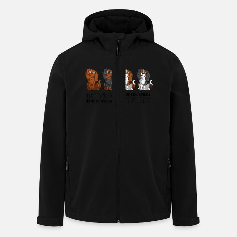 Cavalier King Charles - Ligne 2 - Veste softshell homme en polyester recyclé Stanley/Stella - noir