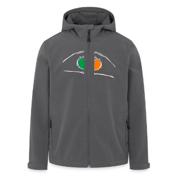 I love Ireland - heart hands - Men’s Recycled Softshell Jacket by Stanley/Stella - black - Front - AI Model Male 185 light (185cm)