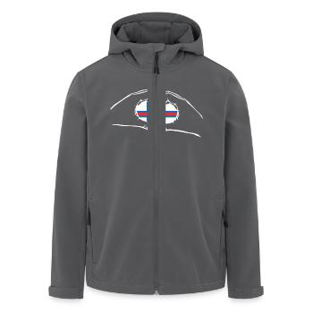 Ich liebe Island - Herz Hände - Recycelte Männer Softshell-Jacke von Stanley/Stella - Schwarz - Vorne - AI Model Male 185 light (185cm)
