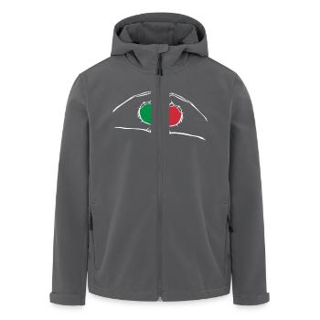 Ich liebe Italien - Herz Hände - Recycelte Männer Softshell-Jacke von Stanley/Stella - Schwarz - Vorne - AI Model Male 185 light (185cm)