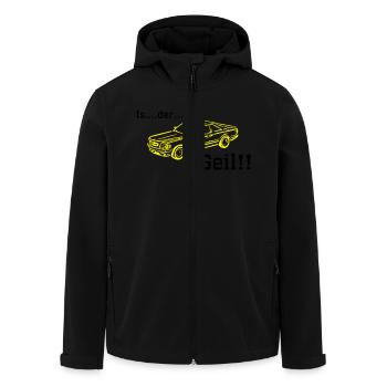 est la cornée - Veste softshell homme en polyester recyclé Stanley/Stella - noir - Devant - AI Model Male 185 light (185cm)