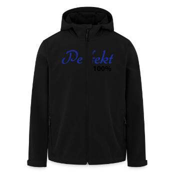 Perfect 100% - Men’s Recycled Softshell Jacket by Stanley/Stella - black - Front - AI Model Male 185 light (185cm)