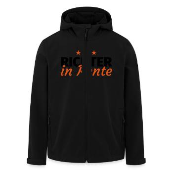 Richter Rente Ruhestand Geschenk - Recycelte Männer Softshell-Jacke von Stanley/Stella - Schwarz - Vorne - AI Model Male 185 light (185cm)