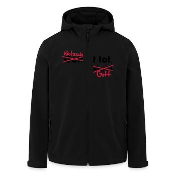 God is dead / Nietzsche joke Vector - Men’s Recycled Softshell Jacket by Stanley/Stella - black - Front - AI Model Male 185 light (185cm)