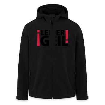 leider geil - Recycelte Männer Softshell-Jacke von Stanley/Stella - Schwarz - Vorne - AI Model Male 185 light (185cm)