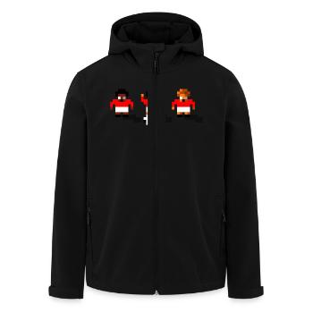 Soccer Red Team - Men’s Recycled Softshell Jacket by Stanley/Stella - black - Front - AI Model Male 185 light (185cm)
