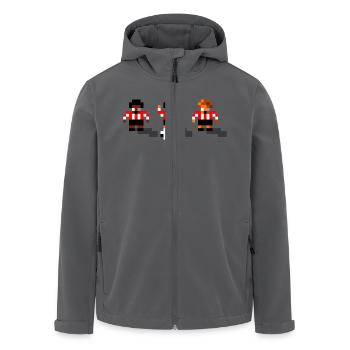Soccer Red and - Men’s Recycled Softshell Jacket by Stanley/Stella - black - Front - AI Model Male 185 light (185cm)