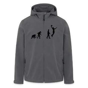 evolution_basketball_102012_a_1c - Men’s Recycled Softshell Jacket by Stanley/Stella - black - Front - AI Model Male 185 light (185cm)