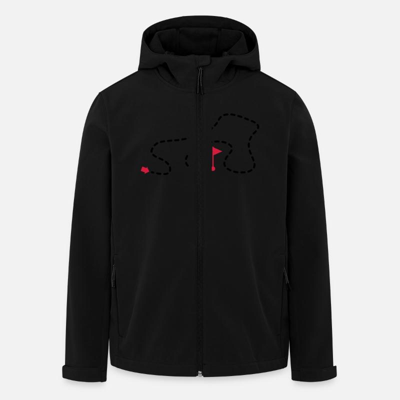 route_1f2 - Recycelte Männer Softshell-Jacke von Stanley/Stella - Schwarz