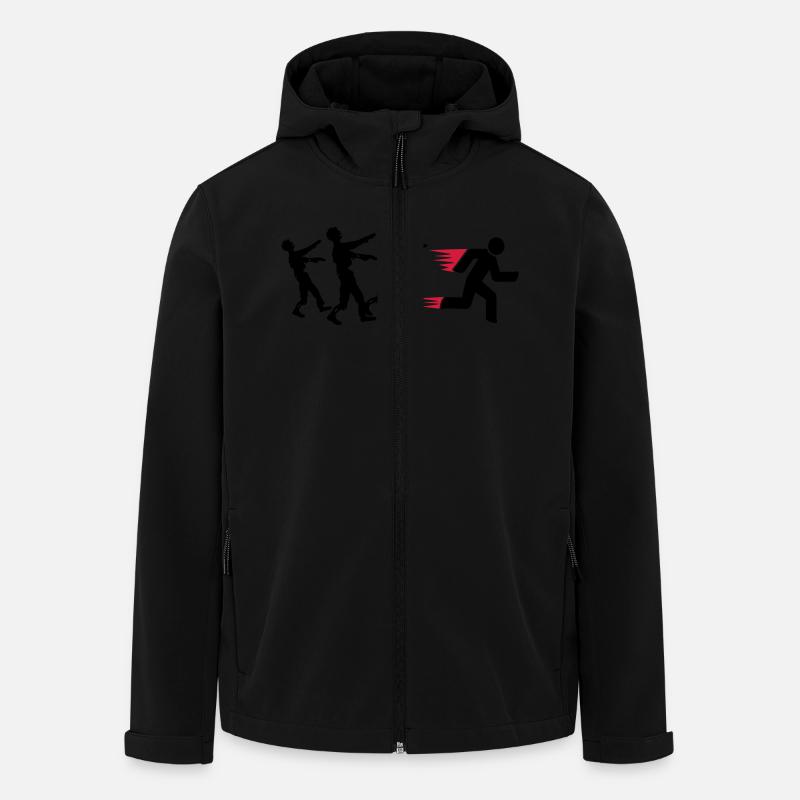 Run From Zombies - Recycelte Männer Softshell-Jacke von Stanley/Stella - Schwarz