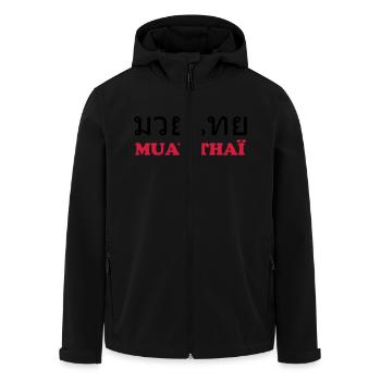 Muay Thai - Men’s Recycled Softshell Jacket by Stanley/Stella - black - Front - AI Model Male 185 light (185cm)