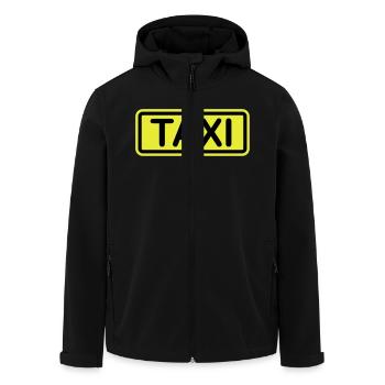 _taxi_f2 - Recycelte Männer Softshell-Jacke von Stanley/Stella - Schwarz - Vorne - AI Model Male 185 light (185cm)