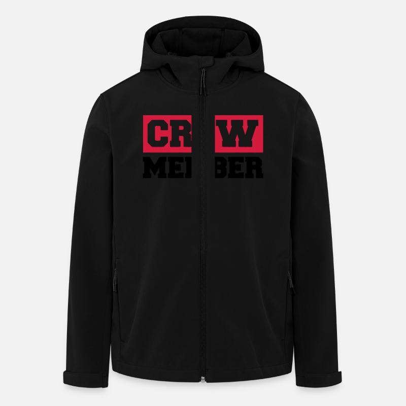 crew_member2 - Veste softshell homme en polyester recyclé Stanley/Stella - noir
