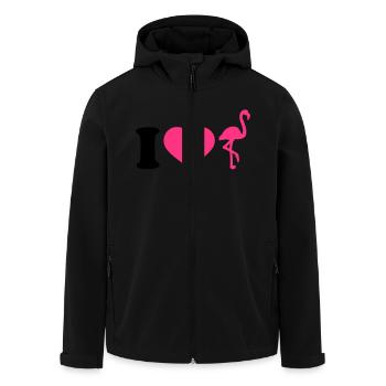 Flamingo - Recycelte Männer Softshell-Jacke von Stanley/Stella - Schwarz - Vorne - AI Model Male 185 light (185cm)