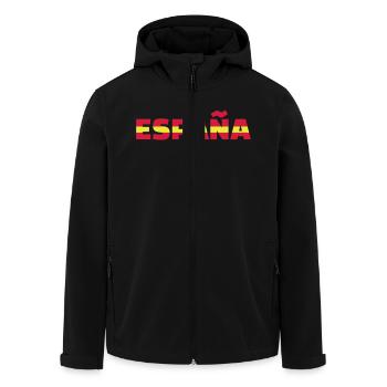 Spanien - Recycelte Männer Softshell-Jacke von Stanley/Stella - Schwarz - Vorne - AI Model Male 185 light (185cm)