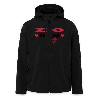 Zio ti amo - Veste softshell homme en polyester recyclé Stanley/Stella - noir - Devant - AI Model Male 185 light (185cm)
