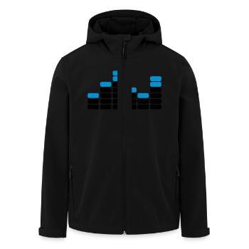 musik - Recycelte Männer Softshell-Jacke von Stanley/Stella - Schwarz - Vorne - AI Model Male 185 light (185cm)