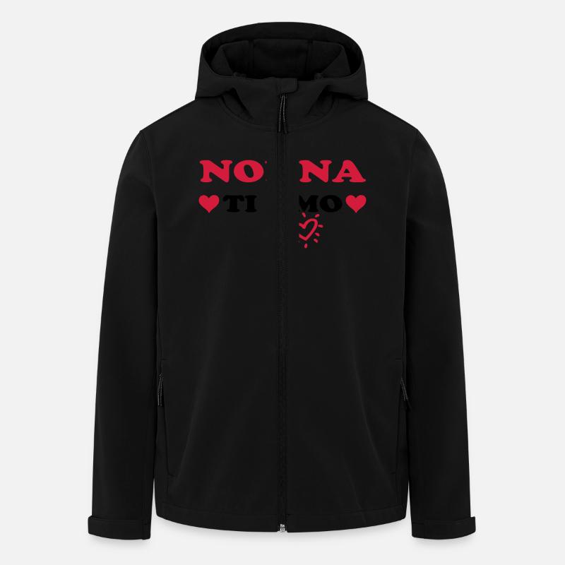 Nonna ti amo - Veste softshell homme en polyester recyclé Stanley/Stella - noir