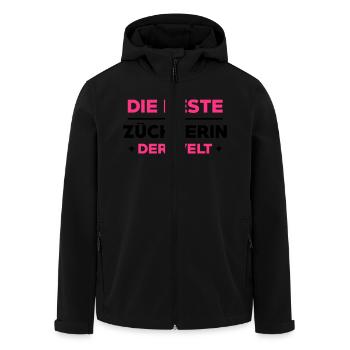 Züchter Züchterin Vieh Ackerbau Bauer Landwirt - Recycelte Männer Softshell-Jacke von Stanley/Stella - Schwarz - Vorne - AI Model Male 185 light (185cm)
