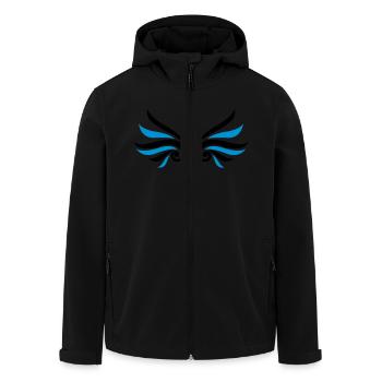 tribal_fluegel_2 - Recycelte Männer Softshell-Jacke von Stanley/Stella - Schwarz - Vorne - AI Model Male 185 light (185cm)