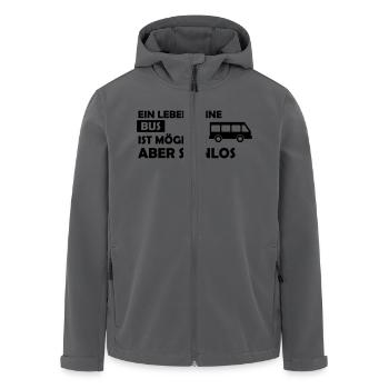 ein leben ohne bus - Recycelte Männer Softshell-Jacke von Stanley/Stella - Schwarz - Vorne - AI Model Male 185 light (185cm)