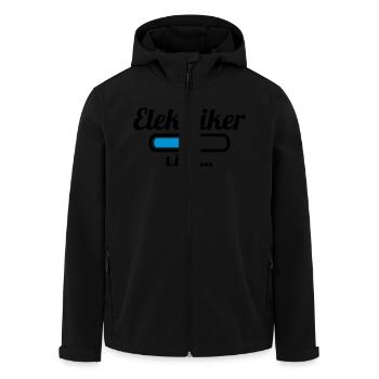 Elektriker - Recycelte Männer Softshell-Jacke von Stanley/Stella - Schwarz - Vorne - AI Model Male 185 light (185cm)