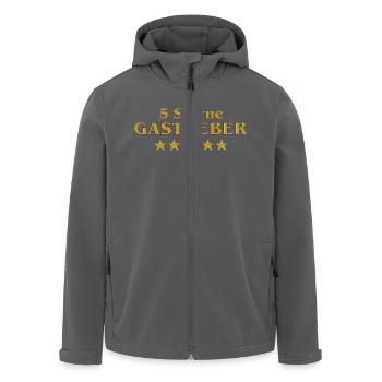 Vom Grafik Designer-- 5 Sterne Gastgeber - Recycelte Männer Softshell-Jacke von Stanley/Stella - Schwarz - Vorne - AI Model Male 185 light (185cm)