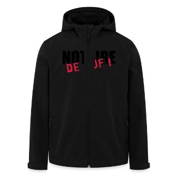 notaire / notariat / justice / droit - Veste softshell homme en polyester recyclé Stanley/Stella - noir - Devant - AI Model Male 185 light (185cm)