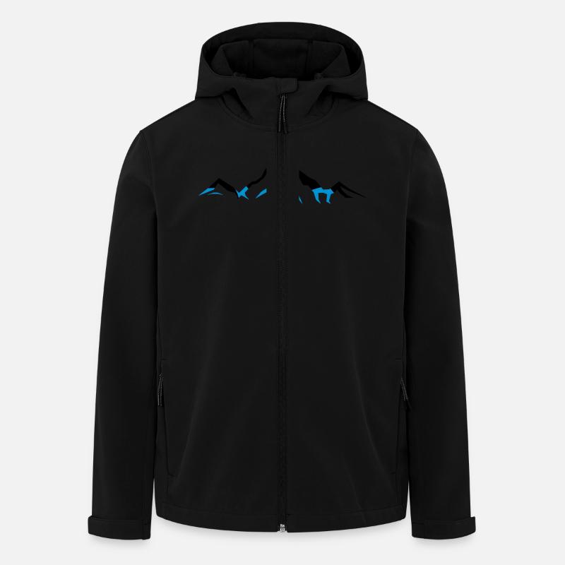 berge_002 - Recycelte Männer Softshell-Jacke von Stanley/Stella - Schwarz