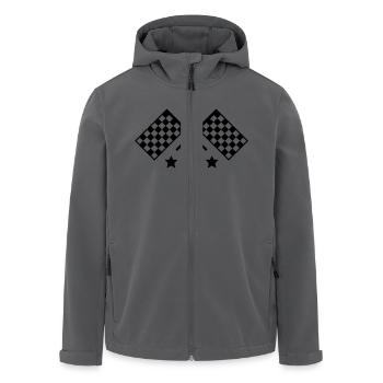Drapeaux de course - Veste softshell homme en polyester recyclé Stanley/Stella - noir - Devant - AI Model Male 185 light (185cm)